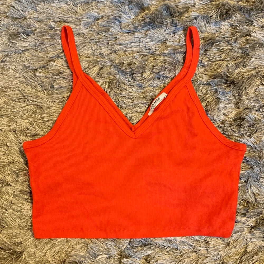 NWOT Zara Trafaluc Crop Top Red
